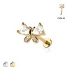 MULTI CZ MARQUISE BUTTERFLY THREADLESS (PUSH IN) 316L SURGICAL STEEL LABRET SET